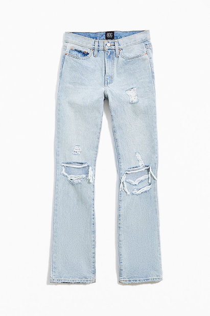 BDG Mid-Rise Bootcut Jean – Destroyed Light Wash | Urban Outfitters