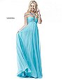 Shown in: Aqua Back Style: Back Zipper Length: Long, 45" Waist to Hem Material: Beaded, Chiffon Style: A Line Elegant and sophisticated is the way to go in this breathtaking Sherri Hill dress 51639. A