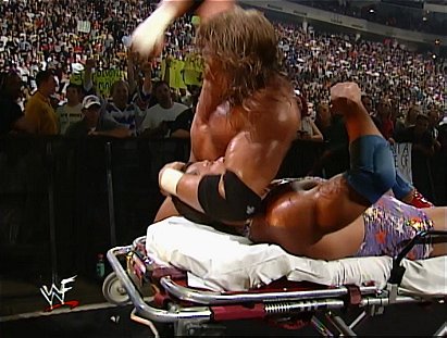 Kurt Angle vs. Triple H vs. The Rock (2000/08/27)
