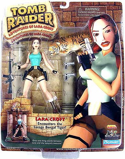 Tomb Raider ~ Lara Croft Doll w/ Bengal Tiger