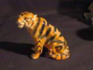Tiger Figurine - Sitting Tiger, Porcelain