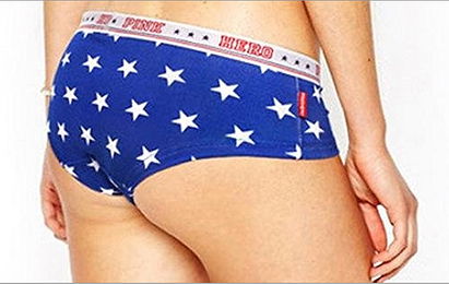 thy Cotton American flag element sexy underwear, comfortable and brilliant,(Blue,Medium)