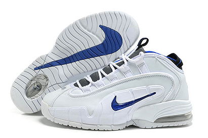 Nike Penny 1 Air Max Shoes All White and Royal Blue