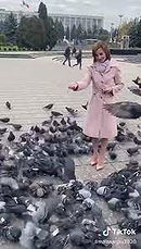 Maia Sandu Feeds the Doves