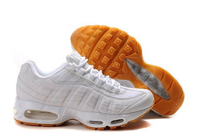 Men Size Nike Air Max 95 Running Shoes (White Gum)