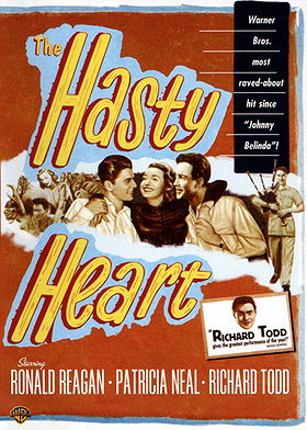 The Hasty Heart - Authentic Region 1 DVD Starring Ronald Reagan, Patricia Neal and Richard Todd