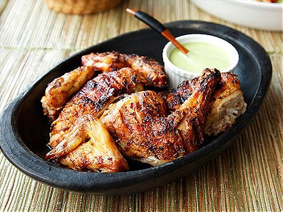 Peruvian Style Grilled Chicken With Green Sauce