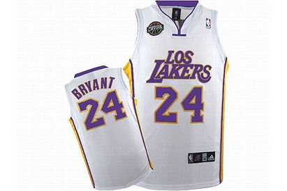 NBA Los Angeles Lakers Kobe Bryant 24 White Purple Yellow Jerseys
