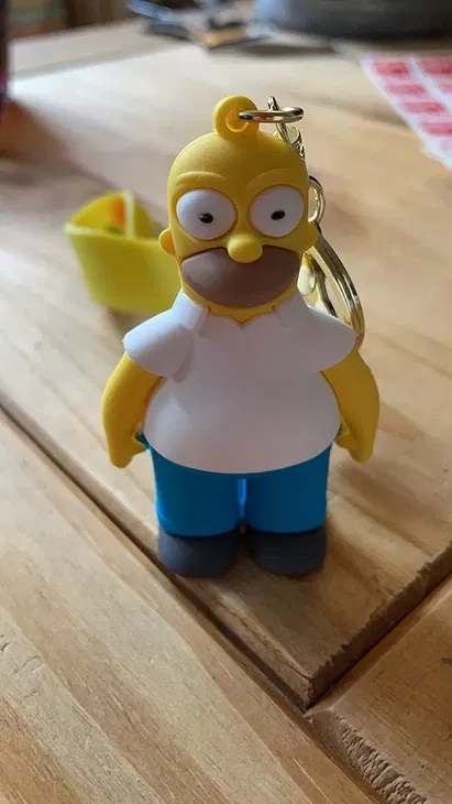Homer Simpson Silicone Keychain