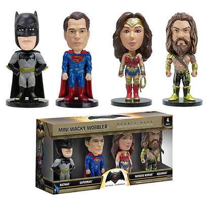 Batman V Superman Dawn of Justice Wacky Wobbler Mini 4-Pack