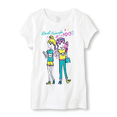 Short Sleeve 'Best Friends Rock' Girls Graphic Tee