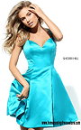 2016 Cheap Turquoise Beaded Open Back Homecoming Dress By Sherri Hill 50548