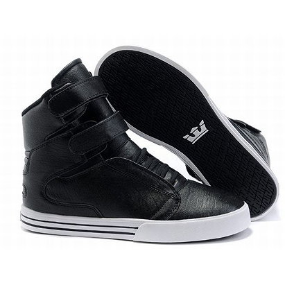 High Top Women Supra Tk Society Black and White Color