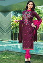 Indigo Color Poly Cotton Designer Salwar Kameez