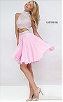 Sherri Hill 50179 Halter Beaded Two-Tone Ivory/Pink Homecoming Dress 2016