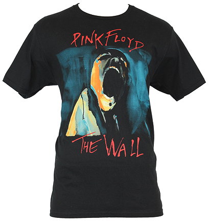 Pink Floyd Mens T-Shirt - The Wall Screaming Colorful Face Image