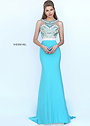 2016 Fitted High Neck Jersey Sherri Hill 50396 Prom Dress