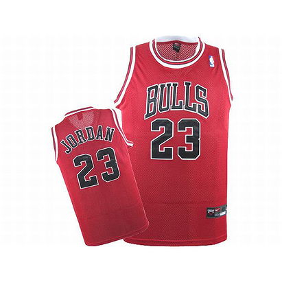 Jordan #23 Nike Bulls Red NBA Jerseys Black Number