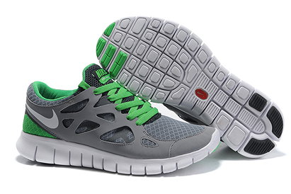 Nike Free Run 2 Stealth White Anthracite Lucky Green-Mens