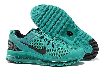 Lady Air Max 2013 Emerald Green Black Nike Sport Shoes (Women Size)