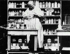 Mr. Edison at Work in His Chemical Laboratory