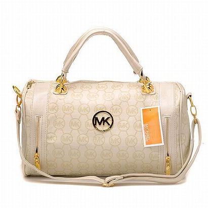 Michael Kors Leather Satchel Beige