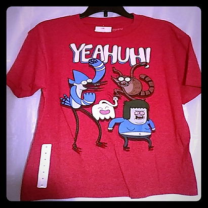 Nwt Boys Cartoon Network Regular Show YEAHUH! Boys Shirt Sz S