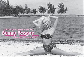 Bikini Girl Postcards by Bunny Yeager: Shore Wish You Were Here!
