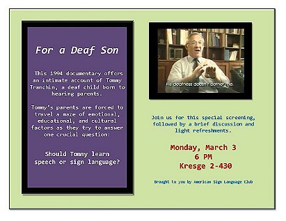 For A Deaf Son