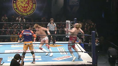 Kota Ibushi & Tetsuya Naito vs. Kazushi Sakuraba & Toru Yano (NJPW, The New Beginning in Sendai 2014)
