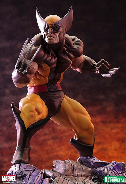 Kotobukiya Marvel Comics Wolverine (Brown Costume Version) Danger Room Sessions Fine Art Statue