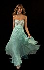 Sherri Hill 3863 Sweetheart Strapless Beads Mint Green Open Back Prom Dress