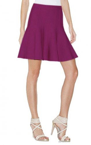 Stylish Herve Leger Purple Sabine Signature Bandage Skirt