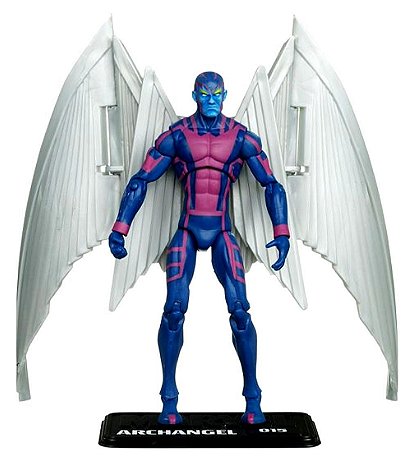 Marvel Universe Year 2009 Series 2 HAMMER Single Pack 4 Inch Tall Action Figure #15 - ARCHANGEL with Wings and Figure Display Stand Plus Bonus Classified File with Secret Code