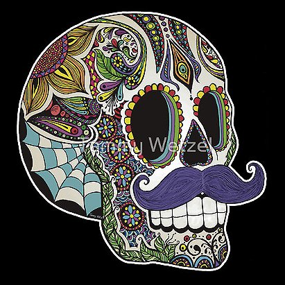 Mustache Sugar Skull