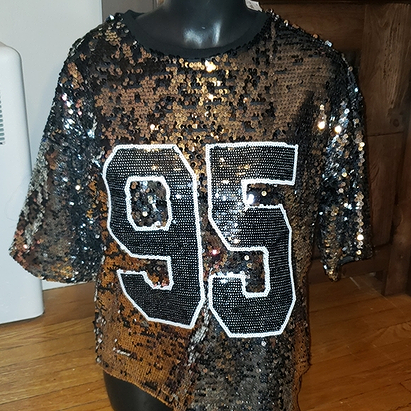 Forever 21 Tops | #95 Sequined Jersey Top | Poshmark