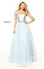2017 Light Blue Sherri Hill 50901 Floral Appliques Prom Dress Style 2 Piece [Light Blue Sherri Hill 50901] - $218.00 : 2017 Gorgeous Prom Dresses Cheap - Outlet With Custom Made