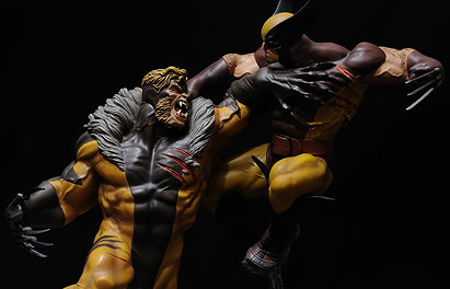 MARVEL Dioramas: Wolverine Vs. Sabretooth Sideshow Collectibles!