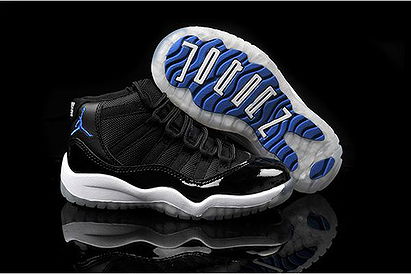 Jordans Kids Retro 11 Nike Sneakers:Black/White/Blue