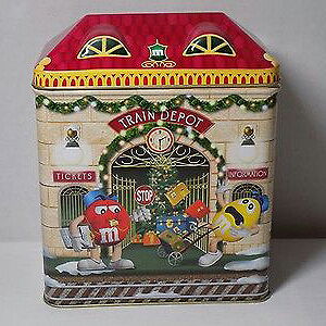 M&M's Train Depot Collectible Tin