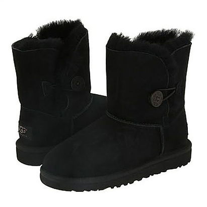 Black 5991 UGG Australia Bailey Button Kids Boots