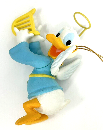 Grolier Donald Duck Angel Playing Harp Christmas Ornament