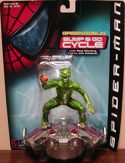 Spdier-Man The Movie Bump & Go Cycle: Green Goblin Glider 