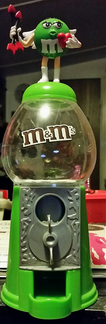M&M's Mini Dispenser Green Cupid