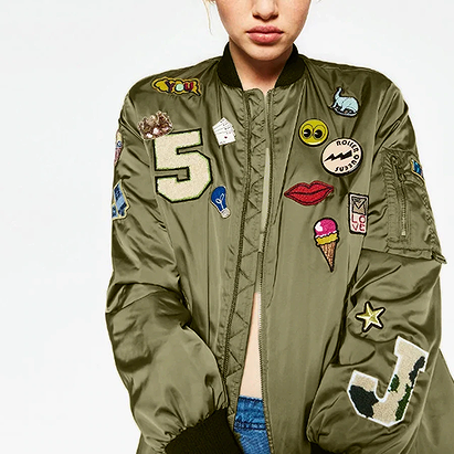 2016 Army Green Women Bomber Jackets Coat Female Flight Suit Casual Embroidered Patches Women Zipper Jacket Coat Chaquetas Mujer