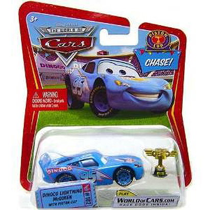 Disney / Pixar The World of Cars Dinoco Lightning McQueen with Piston Cup Chase