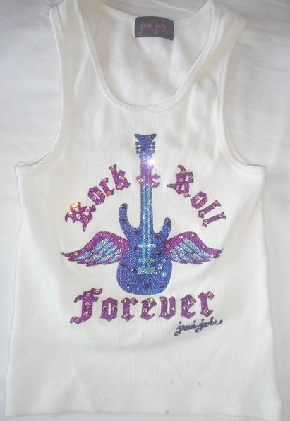 JOOMI JOOLZ T Shirt Blouse S Rock And Roll Forever White S