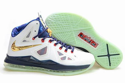 King James Lebron 10 Luminous Gold Medal Womens Size Sport Shoes