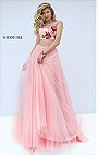 2017 Floral Sherri Hill 32367 Blush/Multi Beaded Two Piece Prom Dress