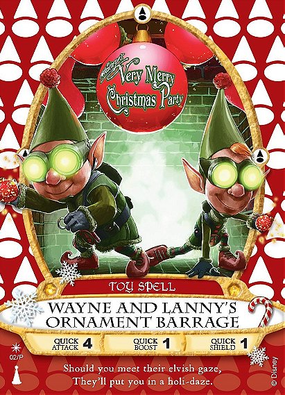 Sorcerers of the Magic Kingdom Card #P2 Wayne and Lanny's Ornament Barrage